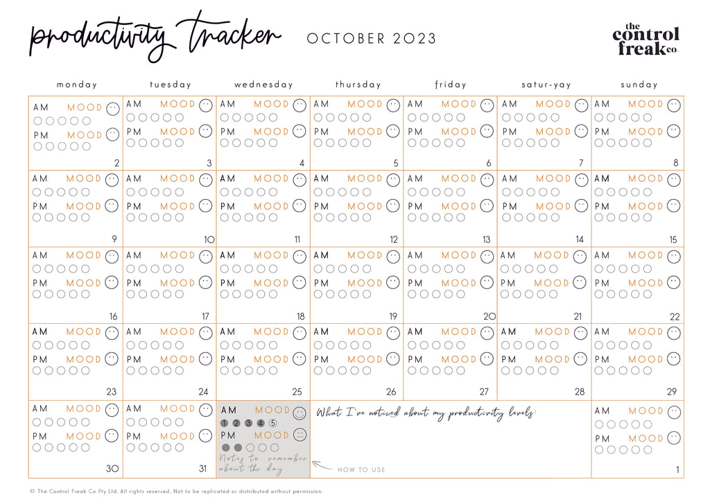 Productivity Tracker - October 2023
